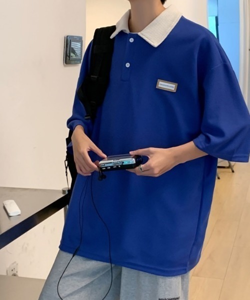 MGV(エムジーヴィー)の「'フロント2つボタンポロシャツ(ポロシャツ・メンズ・ブルー/グリーン/ベージュ・MEDIUM/LARGE/X-LARGE)」の13枚目の写真