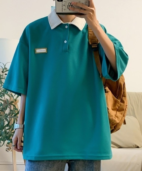 MGV(エムジーヴィー)の「'フロント2つボタンポロシャツ(ポロシャツ・メンズ・ブルー/グリーン/ベージュ・MEDIUM/LARGE/X-LARGE)」の15枚目の写真