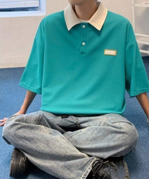 MGV(エムジーヴィー)の「'フロント2つボタンポロシャツ(ポロシャツ・メンズ・ブルー/グリーン/ベージュ・MEDIUM/LARGE/X-LARGE)」の18枚目の写真