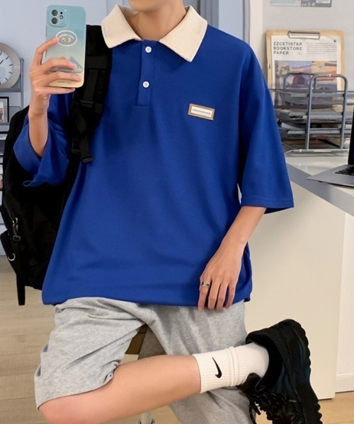 MGV(エムジーヴィー)の「'フロント2つボタンポロシャツ(ポロシャツ・メンズ・ブルー/グリーン/ベージュ・MEDIUM/LARGE/X-LARGE)」の20枚目の写真