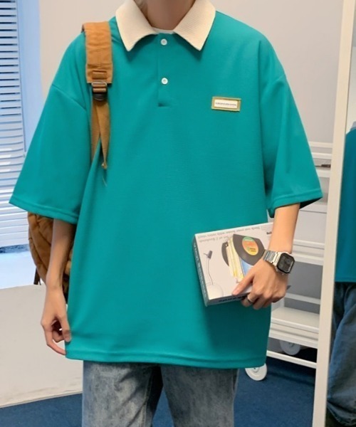 MGV(エムジーヴィー)の「'フロント2つボタンポロシャツ(ポロシャツ・メンズ・ブルー/グリーン/ベージュ・MEDIUM/LARGE/X-LARGE)」の22枚目の写真