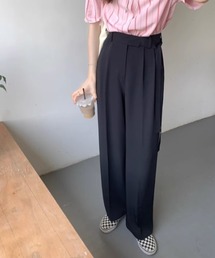ピンタックウエストリボンスラックス