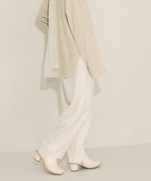 KBF（ケイビーエフ）の「センタープレスWIDEスラックス（その他パンツ・レディース・ダークブラウン/オフホワイト/グリーン/ラベンダー/ブラック・ONE）」の2枚目の写真