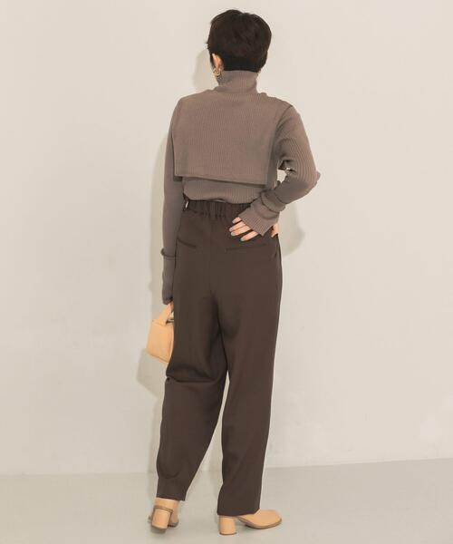 KBF（ケイビーエフ）の「センタープレスWIDEスラックス（その他パンツ・レディース・ダークブラウン/オフホワイト/グリーン/ラベンダー/ブラック・ONE）」の8枚目の写真