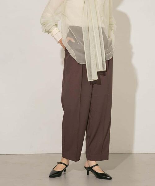 KBF（ケイビーエフ）の「センタープレスWIDEスラックス（その他パンツ・レディース・ダークブラウン/オフホワイト/グリーン/ラベンダー/ブラック・ONE）」の9枚目の写真