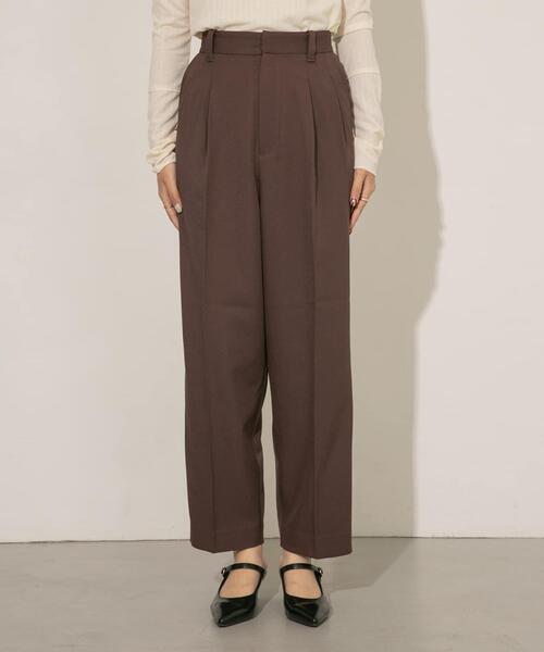 KBF（ケイビーエフ）の「センタープレスWIDEスラックス（その他パンツ・レディース・ダークブラウン/オフホワイト/グリーン/ラベンダー/ブラック・ONE）」の15枚目の写真