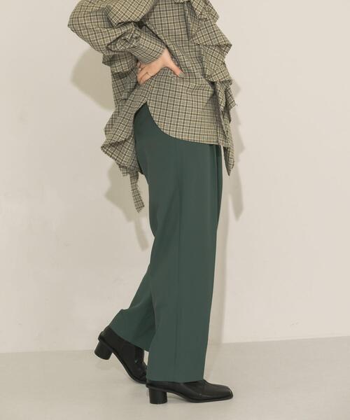 KBF（ケイビーエフ）の「センタープレスWIDEスラックス（その他パンツ・レディース・ダークブラウン/オフホワイト/グリーン/ラベンダー/ブラック・ONE）」の22枚目の写真