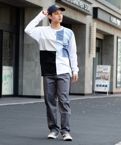 Blue Standard （ブルースタンダード）の「【BLUE STANDARD/ブルースタンダード】ZEROSTZEROSTAIN ゼロステイン 汗染みの目立ちにくいTシャツ UVカット　撥水性　汚れが付きにくい カラーステッチ 切り替えデザインロンT（Tシャツ/カットソー・メンズ・ホワイト/チャコールグレー/ホワイト系その他/その他/ブラック/ブラック系その他/オリーブ/ダークブルー/ブルー系その他・MEDIUM/LARGE/X-LARGE）」の10枚目の写真