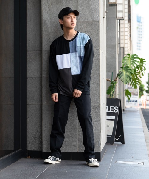 Blue Standard （ブルースタンダード）の「【BLUE STANDARD/ブルースタンダード】ZEROSTZEROSTAIN ゼロステイン 汗染みの目立ちにくいTシャツ UVカット　撥水性　汚れが付きにくい カラーステッチ 切り替えデザインロンT（Tシャツ/カットソー・メンズ・ホワイト/チャコールグレー/ホワイト系その他/その他/ブラック/ブラック系その他/オリーブ/ダークブルー/ブルー系その他・MEDIUM/LARGE/X-LARGE）」の17枚目の写真