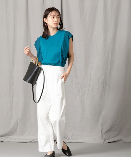 Gready Brilliant（グレディブリリアン）の「Ｃストレッチワイドパンツ（その他パンツ・レディース・ブラック/オフホワイト/ピンク・FREE）」の8枚目の写真