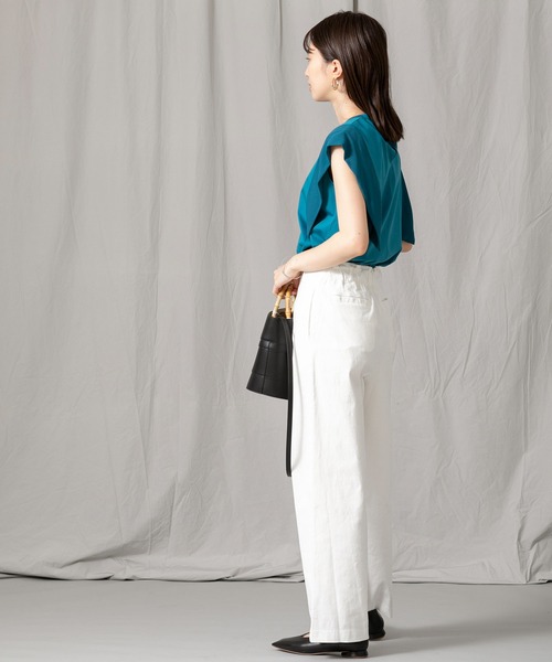 Gready Brilliant（グレディブリリアン）の「Ｃストレッチワイドパンツ（その他パンツ・レディース・ブラック/オフホワイト/ピンク・FREE）」の4枚目の写真