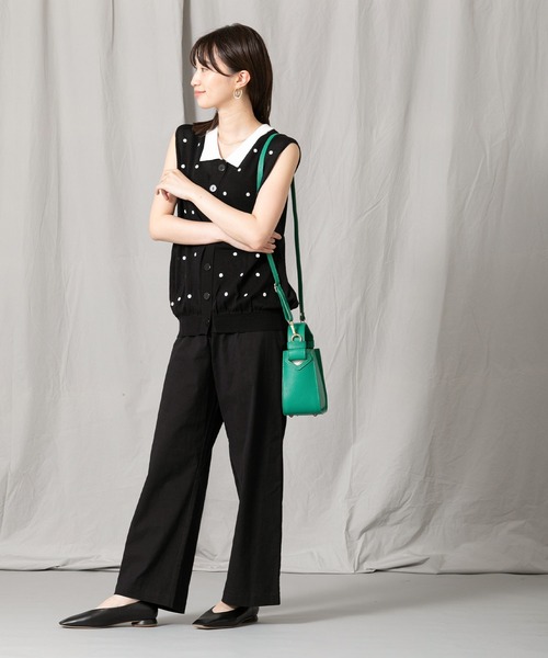 Gready Brilliant（グレディブリリアン）の「Ｃストレッチワイドパンツ（その他パンツ・レディース・ブラック/オフホワイト/ピンク・FREE）」の11枚目の写真