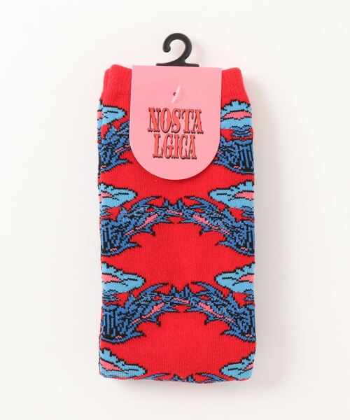 NOSTALGICA（ノスタルジカ）の「【 NOSTALGICA 】 ノスタルジカ オリジナル ジャガードハイソックス A（ソックス/靴下・レディース・その他1/その他2/その他3/その他4/その他5/その他6/その他7・23-25cm）」の4枚目の写真