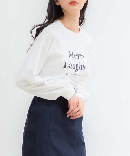 Honeys(ハニーズ)の「ロゴTシャツ(Tシャツ/カットソー・レディース・レッド/ホワイト×レッド/ホワイト/ブラック/グリーン/杢グレー・L/S/M)」の2枚目の写真