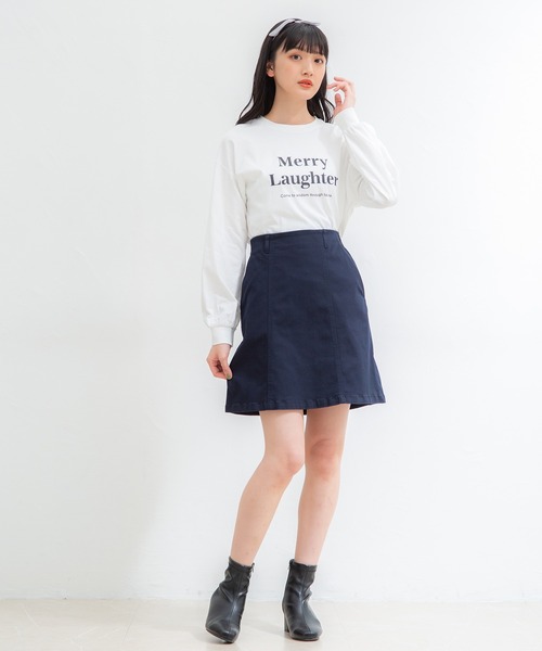 Honeys(ハニーズ)の「ロゴTシャツ(Tシャツ/カットソー・レディース・レッド/ホワイト×レッド/ホワイト/ブラック/グリーン/杢グレー・L/S/M)」の7枚目の写真