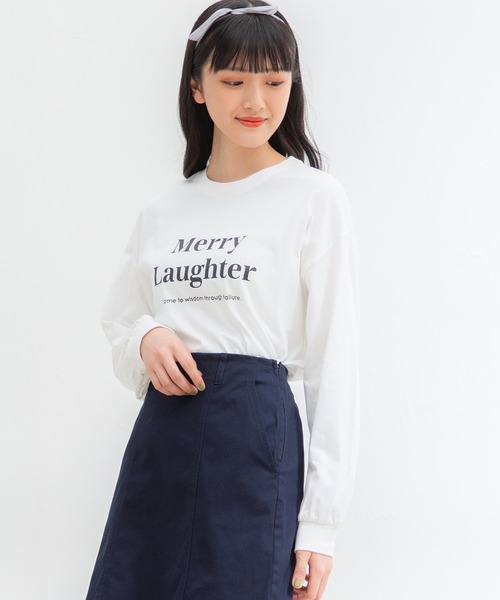 Honeys(ハニーズ)の「ロゴTシャツ(Tシャツ/カットソー・レディース・レッド/ホワイト×レッド/ホワイト/ブラック/グリーン/杢グレー・L/S/M)」の8枚目の写真