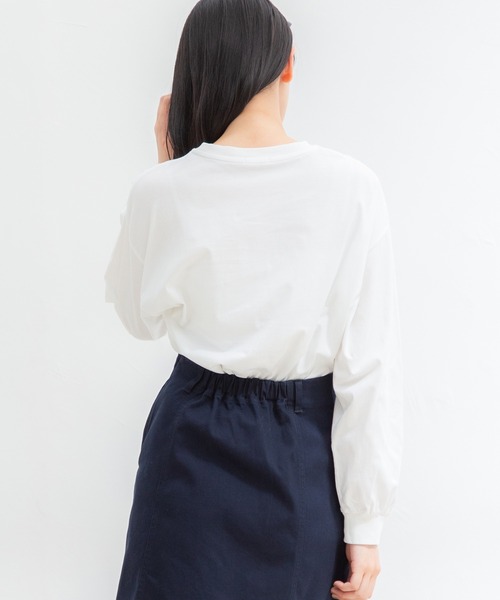 Honeys(ハニーズ)の「ロゴTシャツ(Tシャツ/カットソー・レディース・レッド/ホワイト×レッド/ホワイト/ブラック/グリーン/杢グレー・L/S/M)」の9枚目の写真