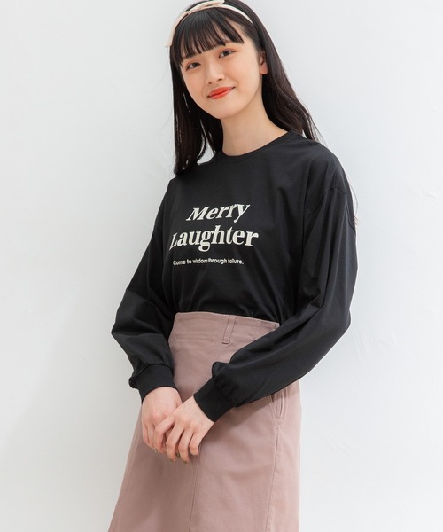 Honeys(ハニーズ)の「ロゴTシャツ(Tシャツ/カットソー・レディース・レッド/ホワイト×レッド/ホワイト/ブラック/グリーン/杢グレー・L/S/M)」の13枚目の写真