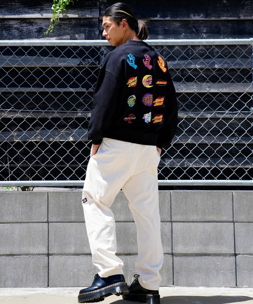 SANTA CRUZ（サンタクルーズ）の「【ムラサキスポーツ別注 WEB限定】SANTACRUZ/サンタクルーズ オーバーサイズ バックロゴ スウェット/スクリ―ミングハンド アーカイブロゴトレーナー 502223307（スウェット・メンズ・ブラック/グレー/ホワイト/グリーン・XL/L/M）」の12枚目の写真