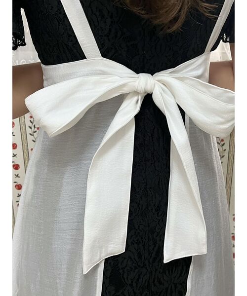 EATME（イートミー）の「メイドライクレースワンピース（ワンピース・レディース・オフホワイト/ブラック/バーガンディー・SMALL/MEDIUM）」の8枚目の写真