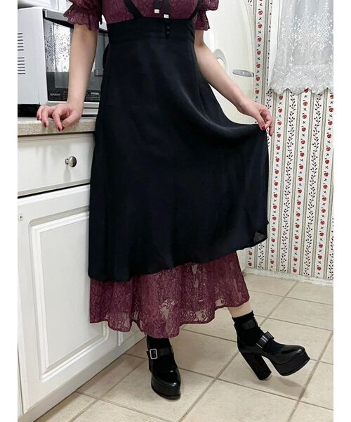 EATME（イートミー）の「メイドライクレースワンピース（ワンピース・レディース・オフホワイト/ブラック/バーガンディー・SMALL/MEDIUM）」の11枚目の写真