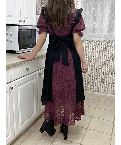 EATME（イートミー）の「メイドライクレースワンピース（ワンピース・レディース・オフホワイト/ブラック/バーガンディー・SMALL/MEDIUM）」の16枚目の写真