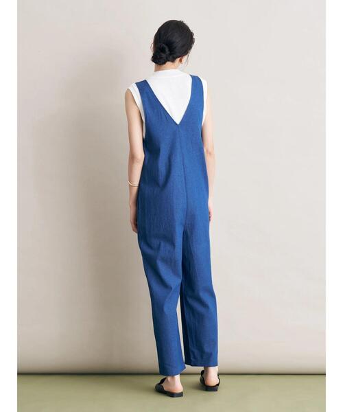 koe（コエ）の「フロントジップオーバーオール＊（サロペット/オーバーオール・レディース・ブルー/ネイビー・M）」の15枚目の写真