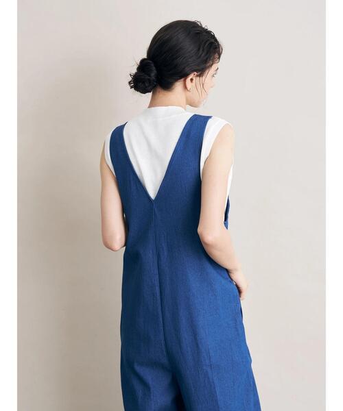 koe（コエ）の「フロントジップオーバーオール＊（サロペット/オーバーオール・レディース・ブルー/ネイビー・M）」の14枚目の写真