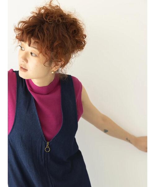 koe（コエ）の「フロントジップオーバーオール＊（サロペット/オーバーオール・レディース・ブルー/ネイビー・M）」の18枚目の写真