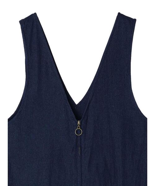 koe（コエ）の「フロントジップオーバーオール＊（サロペット/オーバーオール・レディース・ブルー/ネイビー・M）」の22枚目の写真