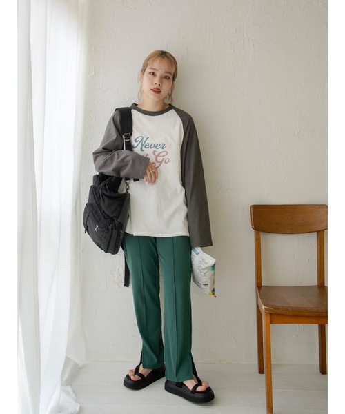 JUMELLE（ジュメロ）の「ロゴラグランT（Tシャツ/カットソー・レディース・ホワイト・FREE）」の2枚目の写真