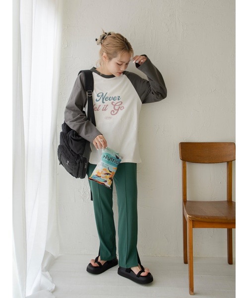 JUMELLE（ジュメロ）の「ロゴラグランT（Tシャツ/カットソー・レディース・ホワイト・FREE）」の3枚目の写真