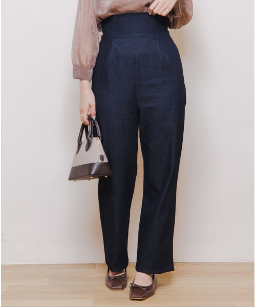 flower（フラワー）の「バックリボンデニム（デニムパンツ・レディース・ネイビー/ブラック・FREE）」の17枚目の写真