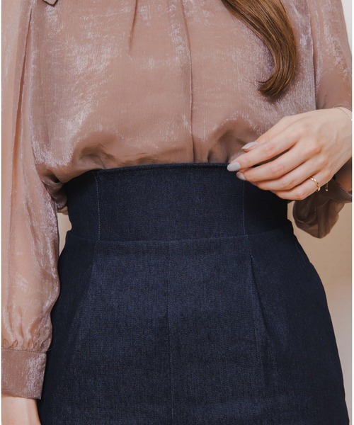 flower（フラワー）の「バックリボンデニム（デニムパンツ・レディース・ネイビー/ブラック・FREE）」の19枚目の写真