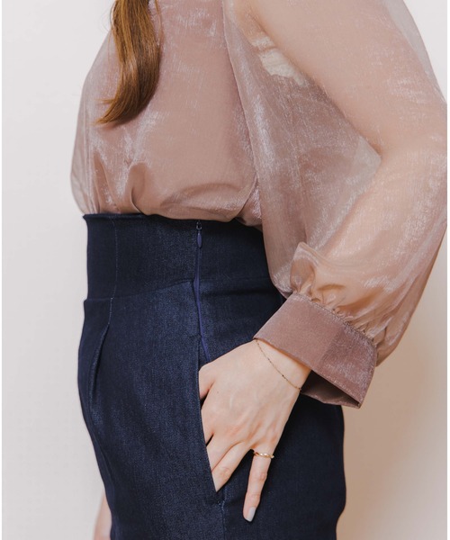 flower（フラワー）の「バックリボンデニム（デニムパンツ・レディース・ネイビー/ブラック・FREE）」の20枚目の写真