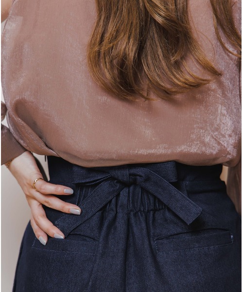 flower（フラワー）の「バックリボンデニム（デニムパンツ・レディース・ネイビー/ブラック・FREE）」の21枚目の写真