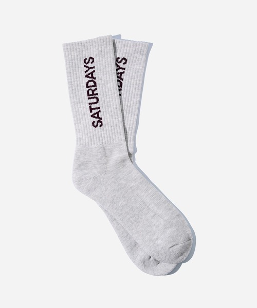 Saturdays NYC（サタデーズ ニューヨークシティ ）の「Logo Sock（ソックス/靴下・メンズ・ダークブラウン/オリーブ/グレー・FREE）」の2枚目の写真