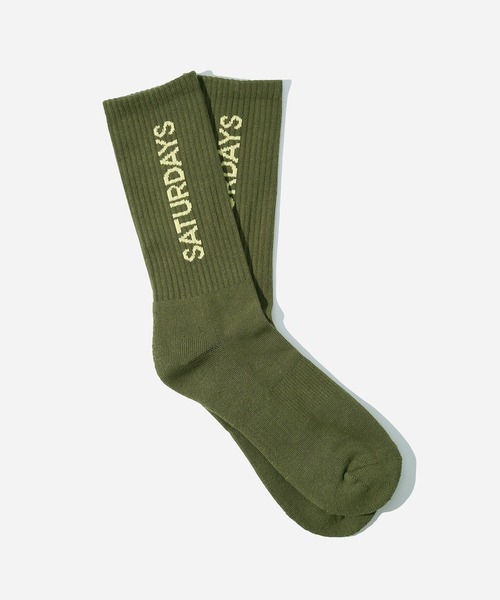 Saturdays NYC（サタデーズ ニューヨークシティ ）の「Logo Sock（ソックス/靴下・メンズ・ダークブラウン/オリーブ/グレー・FREE）」の3枚目の写真