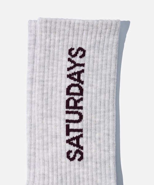 Saturdays NYC（サタデーズ ニューヨークシティ ）の「Logo Sock（ソックス/靴下・メンズ・ダークブラウン/オリーブ/グレー・FREE）」の4枚目の写真