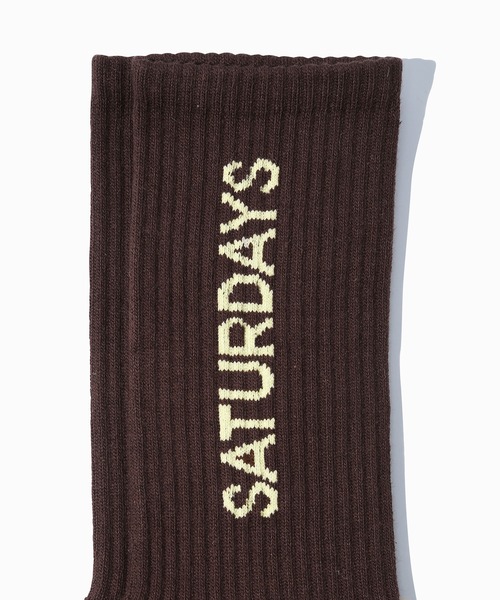 Saturdays NYC（サタデーズ ニューヨークシティ ）の「Logo Sock（ソックス/靴下・メンズ・ダークブラウン/オリーブ/グレー・FREE）」の5枚目の写真