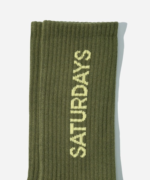 Saturdays NYC（サタデーズ ニューヨークシティ ）の「Logo Sock（ソックス/靴下・メンズ・ダークブラウン/オリーブ/グレー・FREE）」の6枚目の写真
