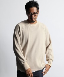 The DUFFER of ST.GEORGE | RELAX FIT WAFFLE L/SL TEE：オーバーサイズ ワッフル ロングスリーブTシャツ(Tシャツ/カットソー)