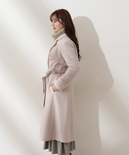 PROPORTION BODY DRESSING（プロポーションボディドレッシング）の「【美人百花11月号タイアップ 休井美郷さん着用商品】ウールトレンチコート / 1212252004（トレンチコート・レディース・パープル/ベージュ系その他/ボルドー/ブラウン・MEDIUM/SMALL）」の16枚目の写真