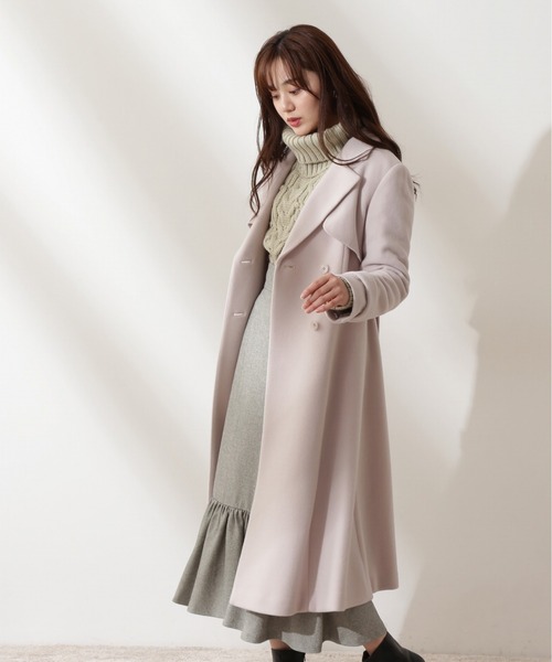 PROPORTION BODY DRESSING（プロポーションボディドレッシング）の「【美人百花11月号タイアップ 休井美郷さん着用商品】ウールトレンチコート / 1212252004（トレンチコート・レディース・パープル/ベージュ系その他/ボルドー/ブラウン・MEDIUM/SMALL）」の17枚目の写真