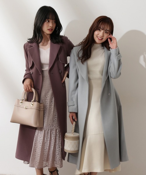 PROPORTION BODY DRESSING（プロポーションボディドレッシング）の「【美人百花11月号タイアップ 休井美郷さん着用商品】ウールトレンチコート / 1212252004（トレンチコート・レディース・パープル/ベージュ系その他/ボルドー/ブラウン・MEDIUM/SMALL）」の13枚目の写真