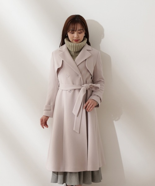 PROPORTION BODY DRESSING（プロポーションボディドレッシング）の「【美人百花11月号タイアップ 休井美郷さん着用商品】ウールトレンチコート / 1212252004（トレンチコート・レディース・パープル/ベージュ系その他/ボルドー/ブラウン・MEDIUM/SMALL）」の14枚目の写真