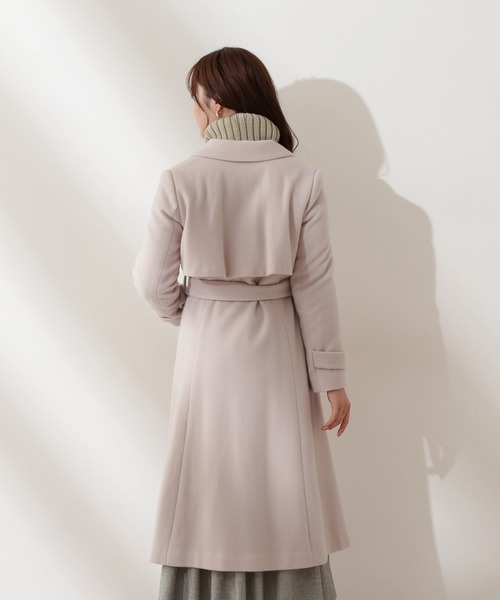 PROPORTION BODY DRESSING（プロポーションボディドレッシング）の「【美人百花11月号タイアップ 休井美郷さん着用商品】ウールトレンチコート / 1212252004（トレンチコート・レディース・パープル/ベージュ系その他/ボルドー/ブラウン・MEDIUM/SMALL）」の15枚目の写真