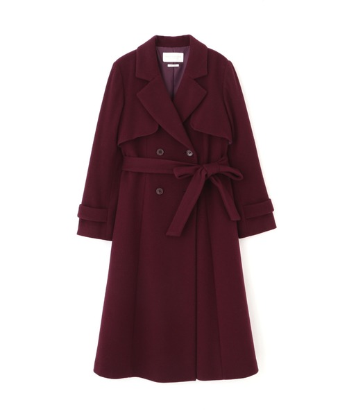 PROPORTION BODY DRESSING（プロポーションボディドレッシング）の「【美人百花11月号タイアップ 休井美郷さん着用商品】ウールトレンチコート / 1212252004（トレンチコート・レディース・パープル/ベージュ系その他/ボルドー/ブラウン・MEDIUM/SMALL）」の9枚目の写真