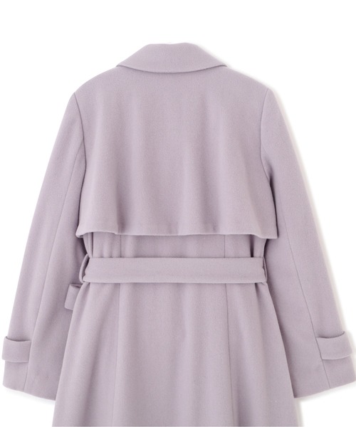 PROPORTION BODY DRESSING（プロポーションボディドレッシング）の「【美人百花11月号タイアップ 休井美郷さん着用商品】ウールトレンチコート / 1212252004（トレンチコート・レディース・パープル/ベージュ系その他/ボルドー/ブラウン・MEDIUM/SMALL）」の6枚目の写真