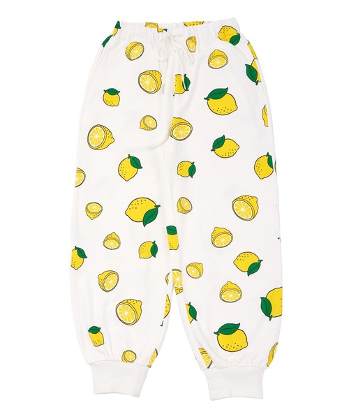 PUNYUS(プニュズ)の「フード総柄スウェットパンツ(スウェットパンツ・レディース・イエロー/オレンジ/グリーン・1/2/4/3)」の14枚目の写真